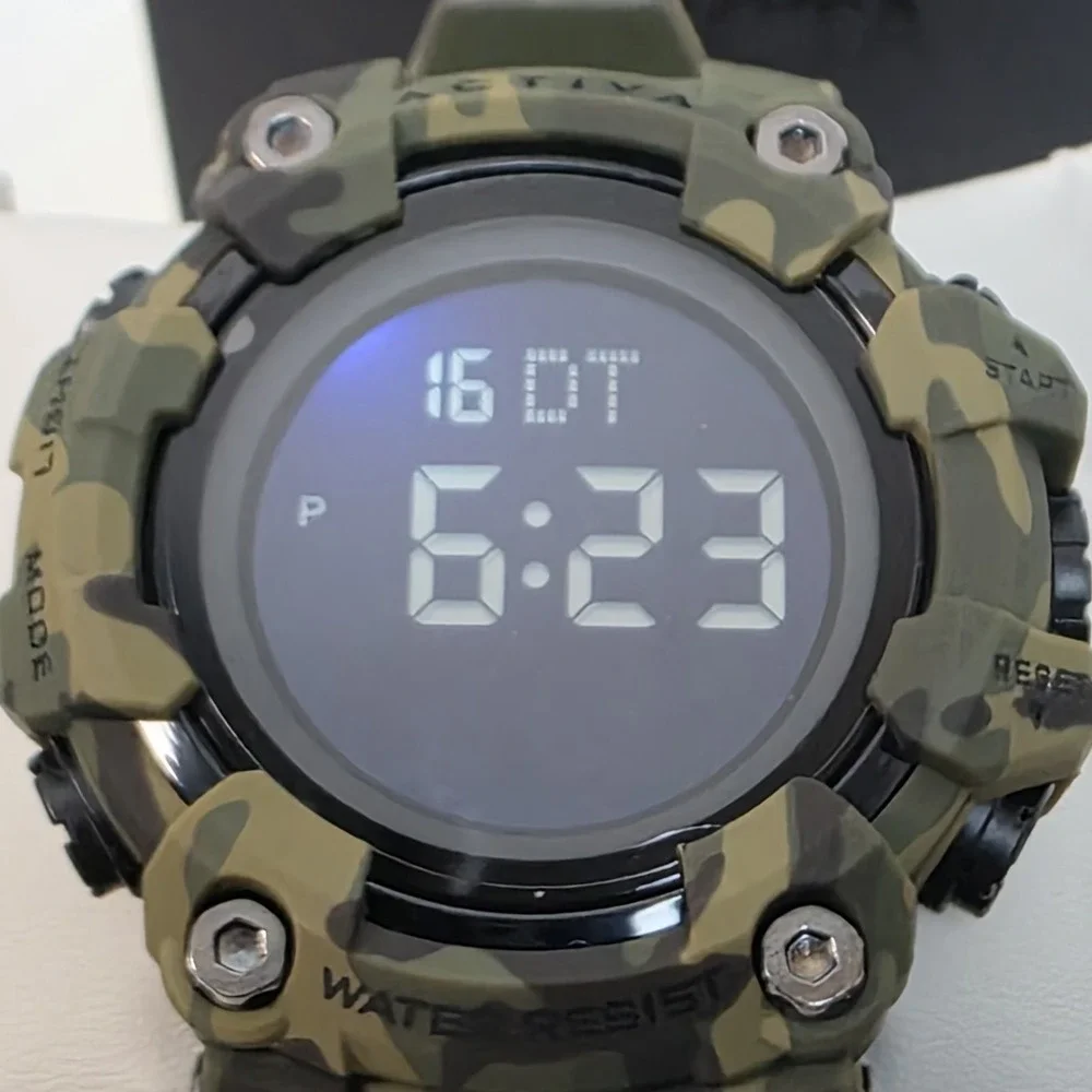 NEW Activa X Invicta Digital Men's Watch 56mm Camouflage Green ACW1968-001 #944